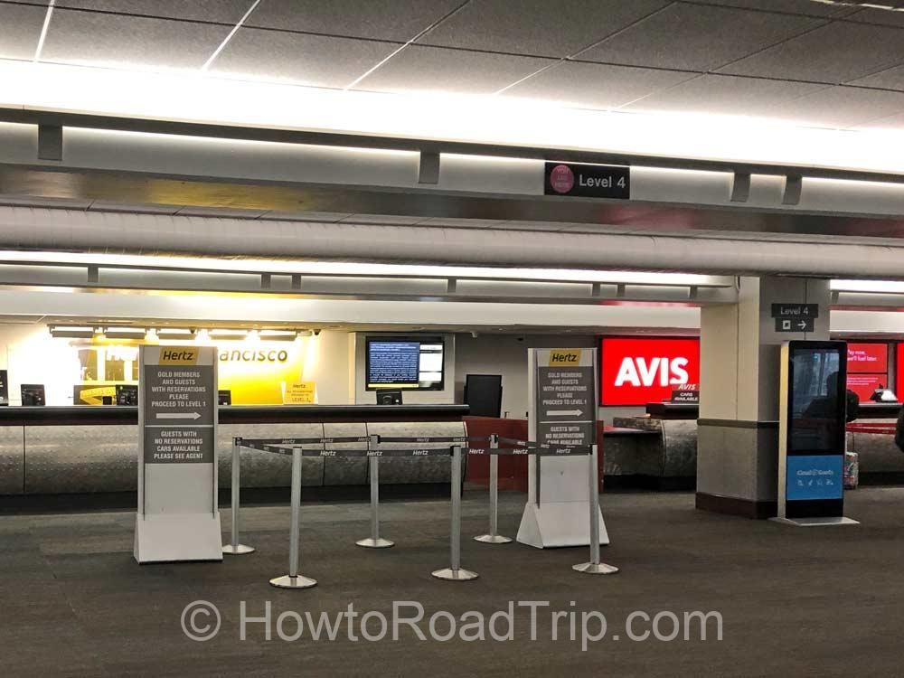 Car rental Center at SFO