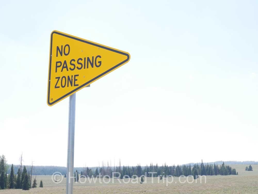 no passing zone