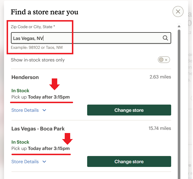 find store / REI