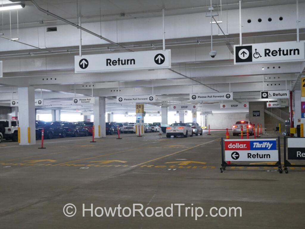 dollar return lanes at HNL