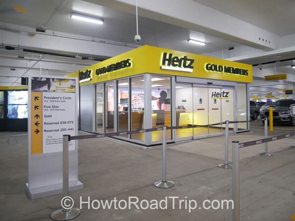 hertz gold member counter at hnl