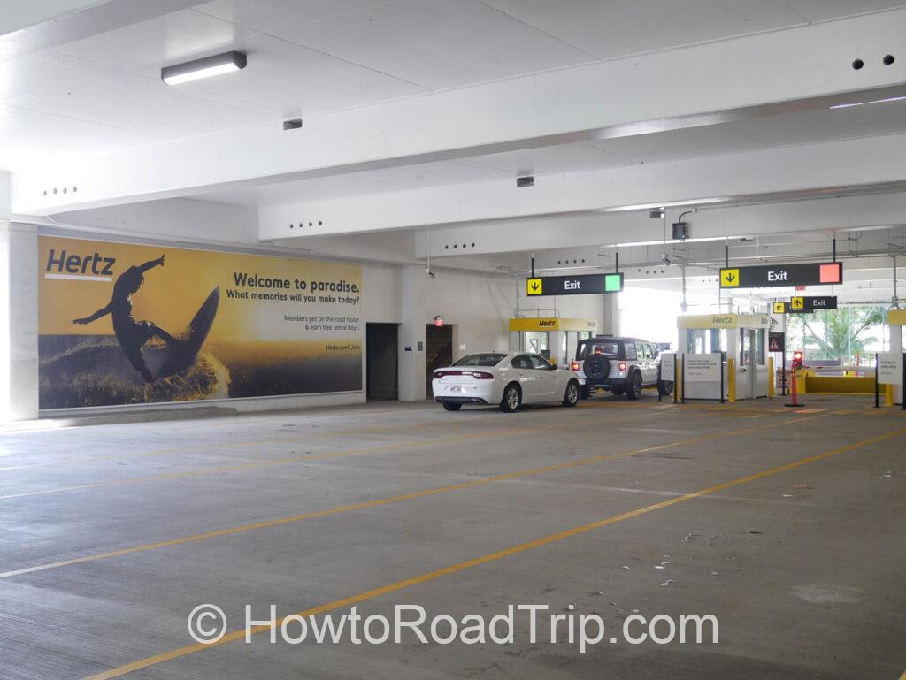 hertz to exit gate HNL