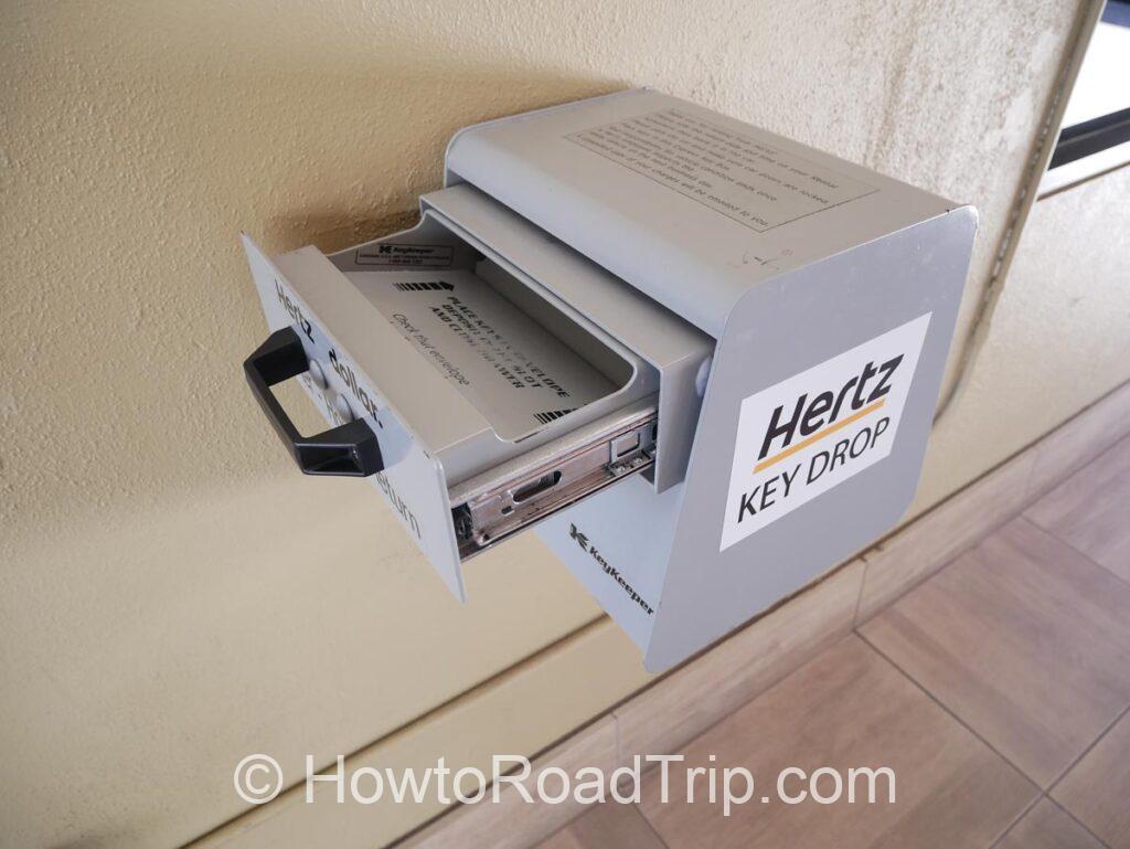 hertz & dollar keydrop box