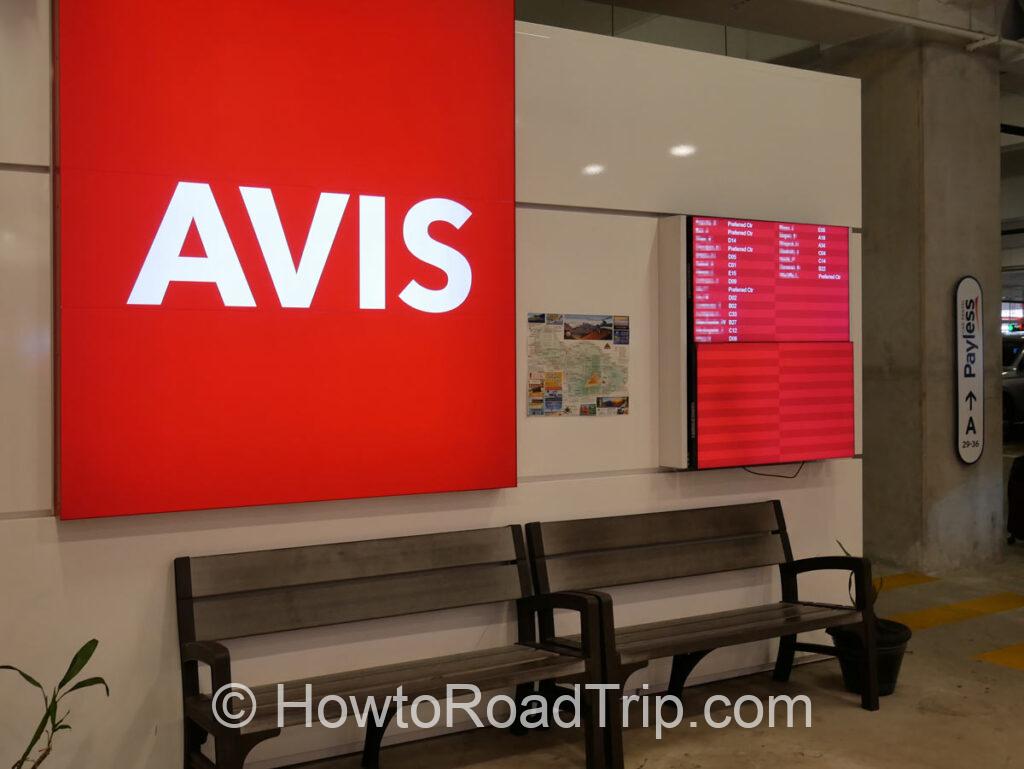 Avis preferred name board at OGG