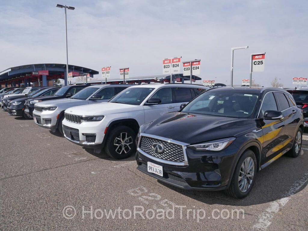 Avis preferred at ABQ parking