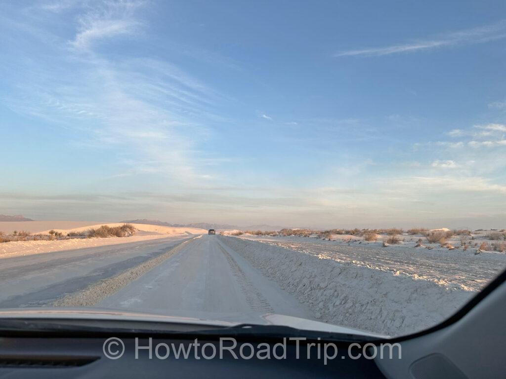 White sands NP road