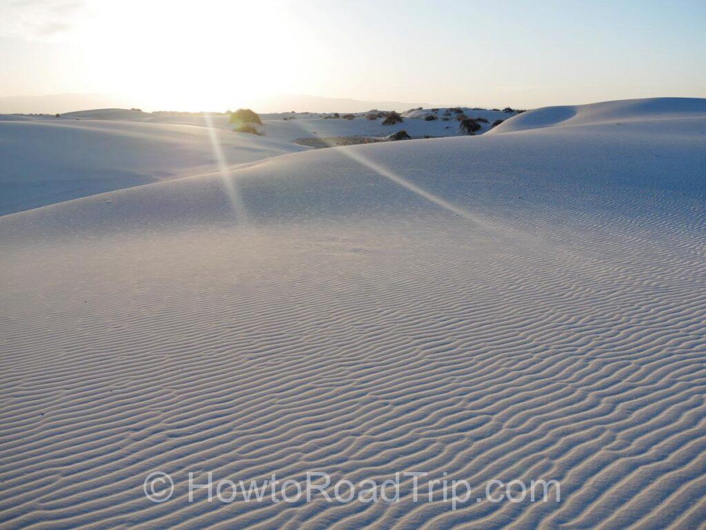 sun rise at white sands