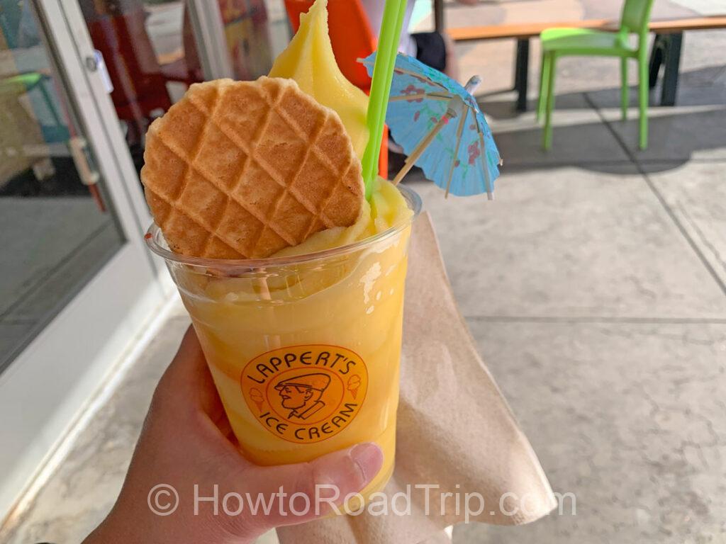 ice cream at palm springs down town