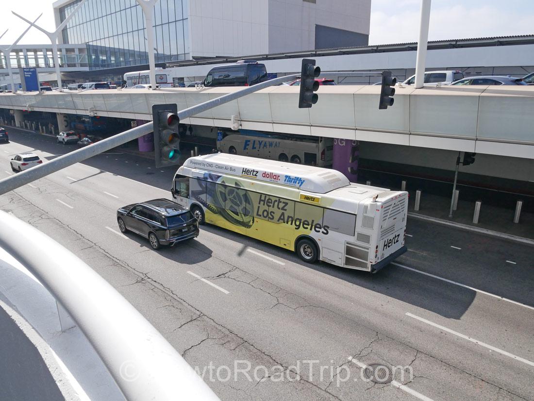 hertz shuttle bus at LAX