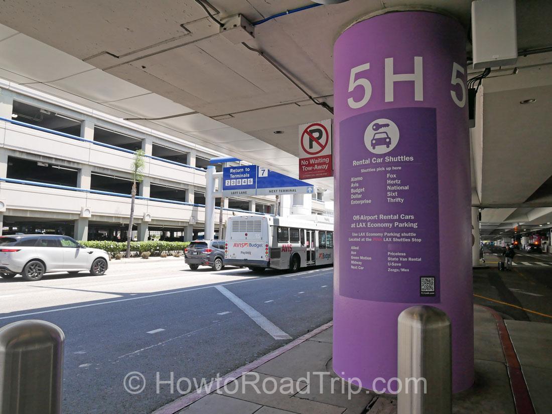 Shuttle bus to lax rent a car center