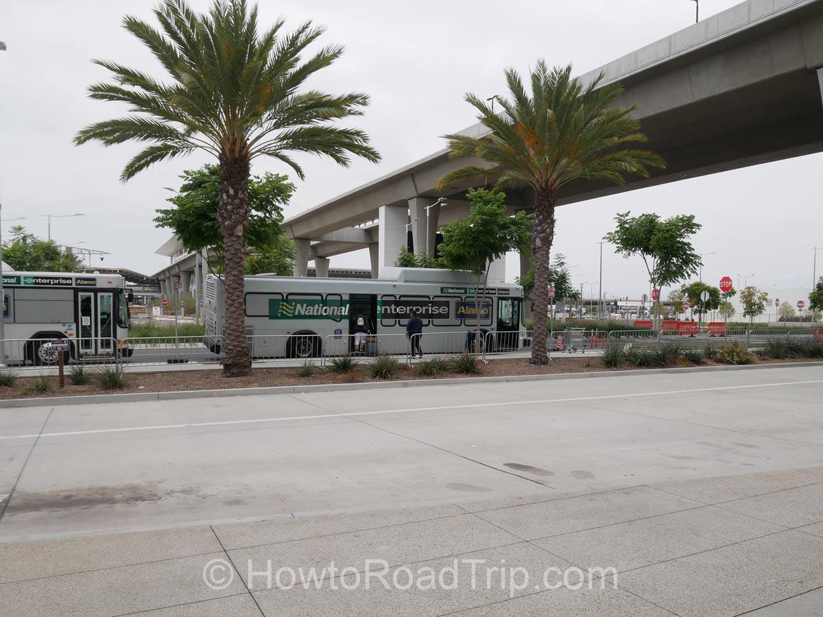 Alamo shuttle terminal at lax